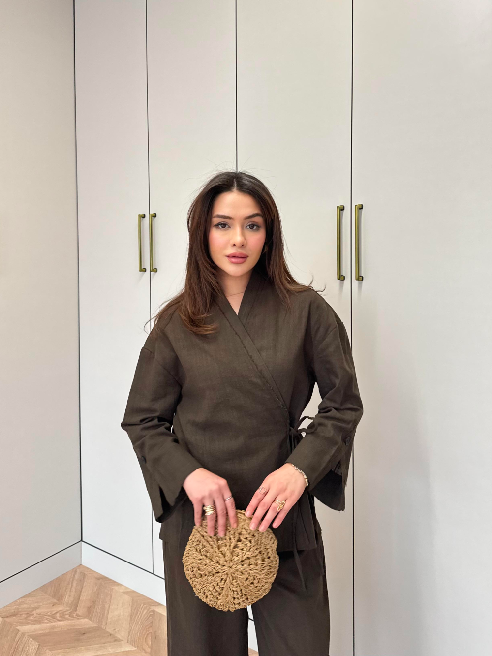 Tulay Linen Co-Ord Brown