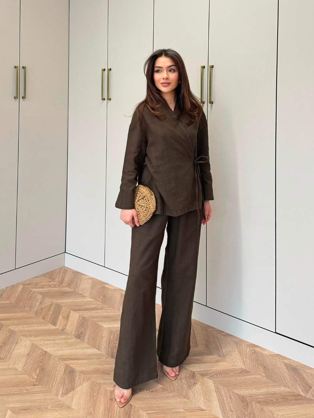 Tulay Linen Co-Ord Brown