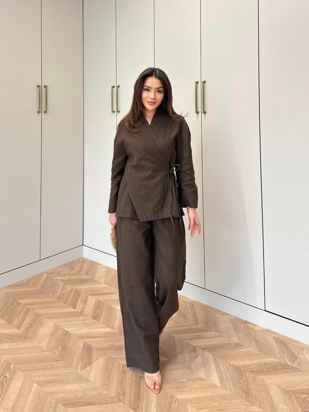 Tulay Linen Co-Ord Brown