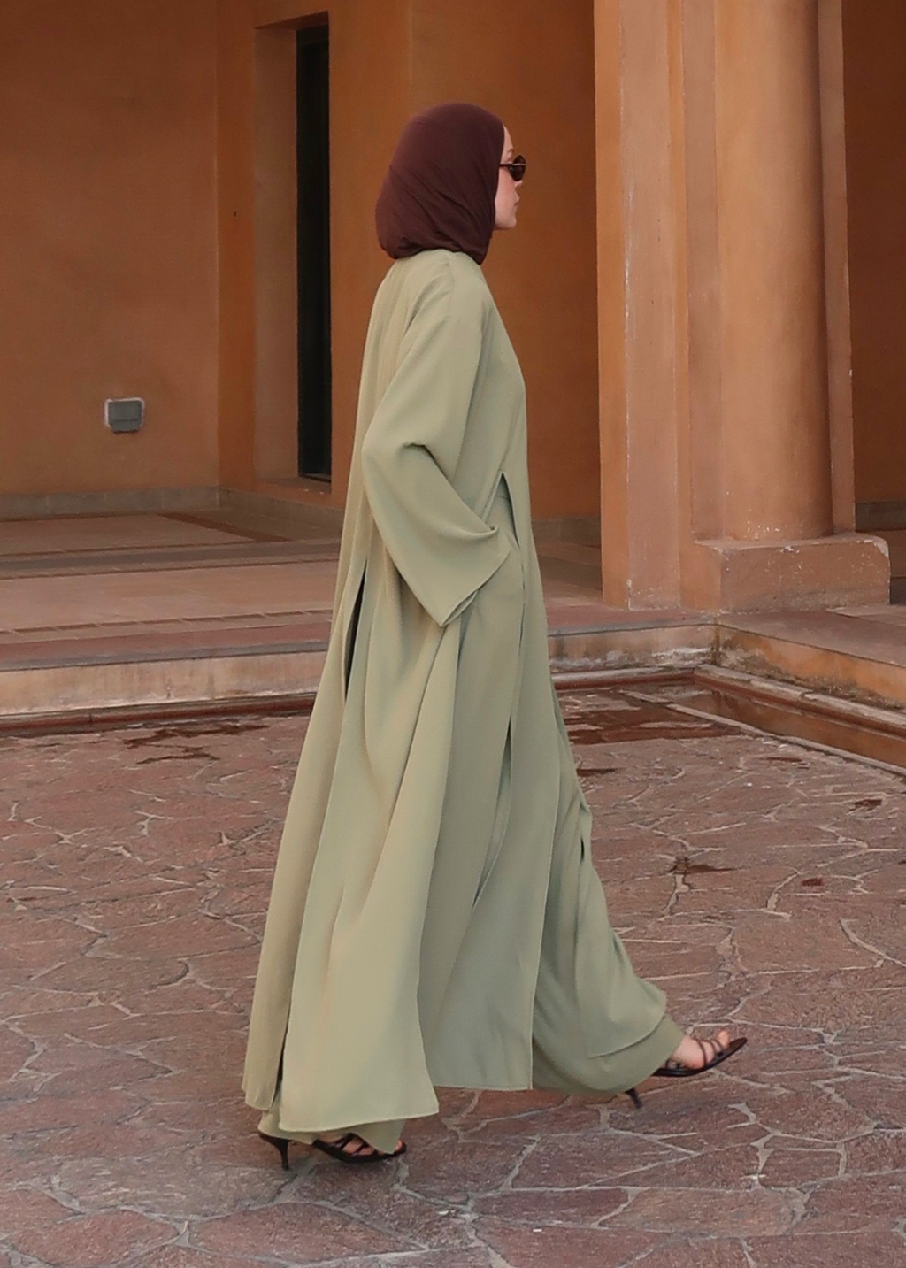 Sorayah Blouse with Slit Detail Olive
