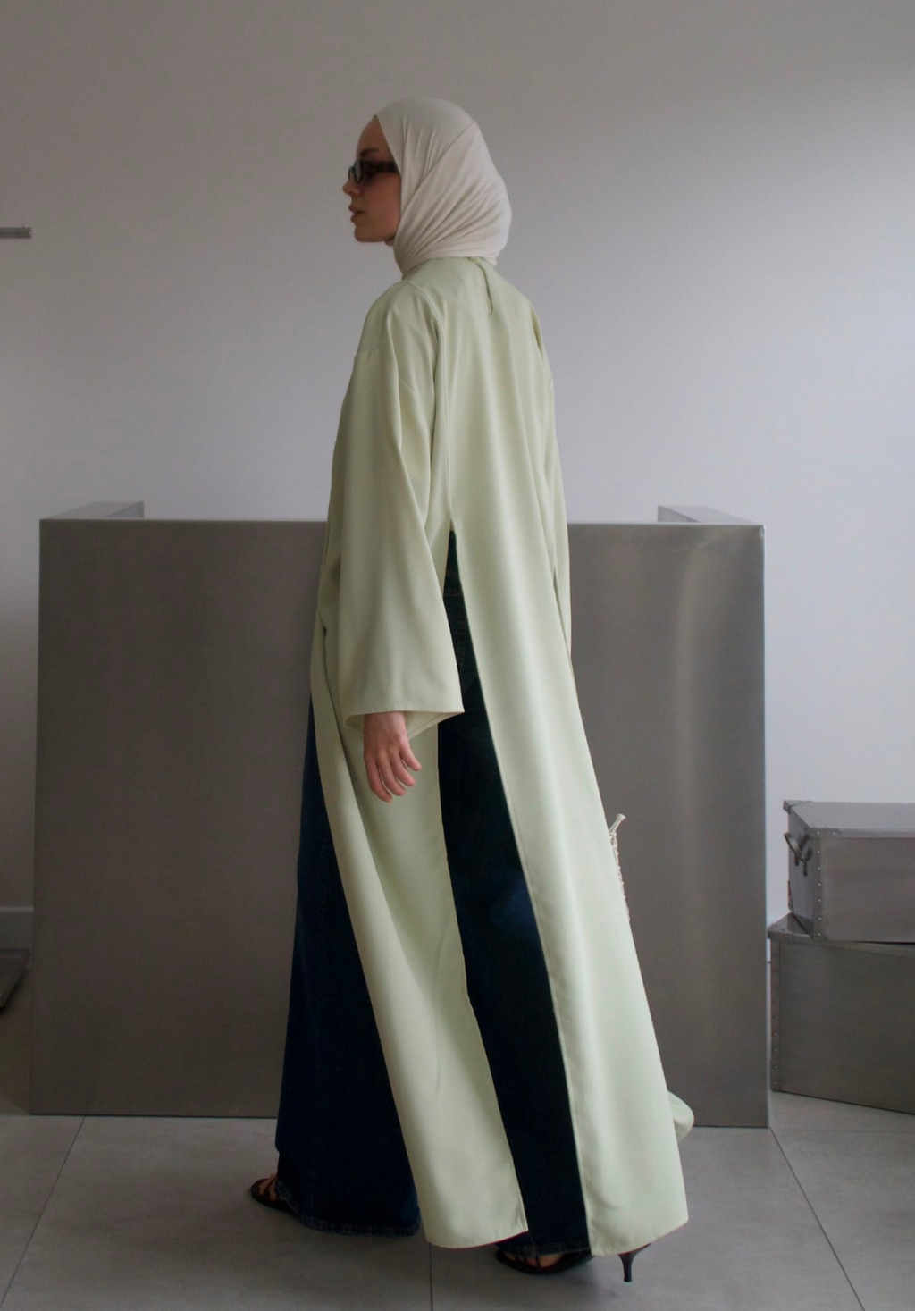 Sorayah Blouse with Slit Detail Soft Green