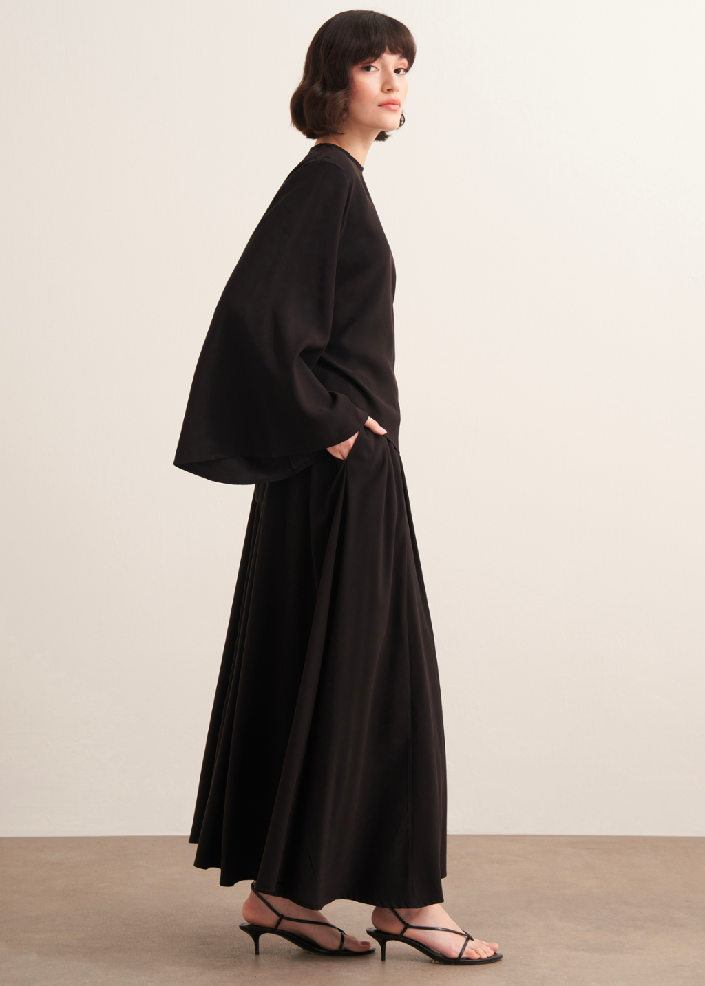 Dima Tie Detail Black Skirt Co-Ord