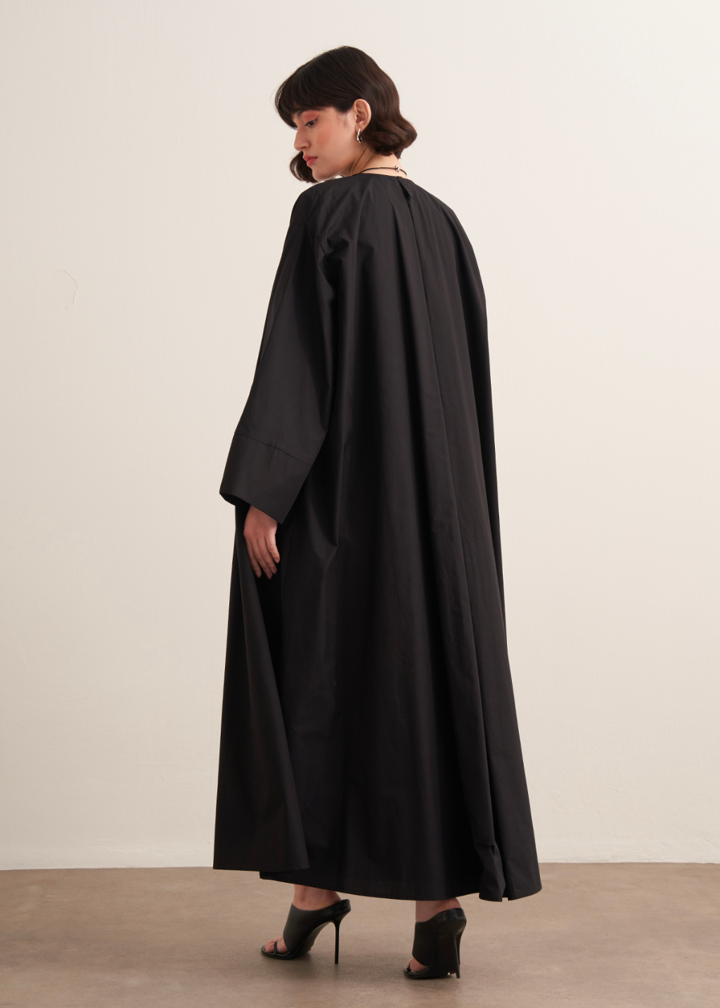 Ines Premium Longline Kimono Co-Ord – Black