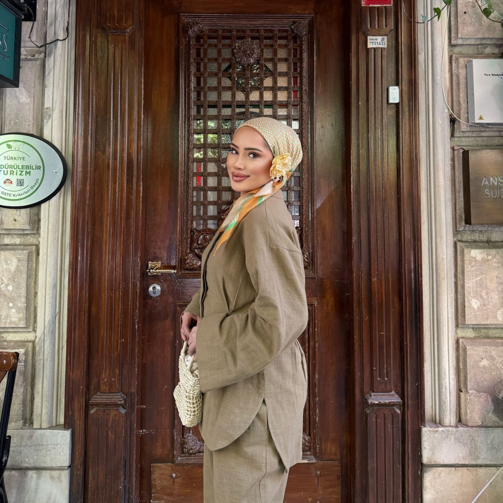 Sahil Linen Co-ord Olive Green