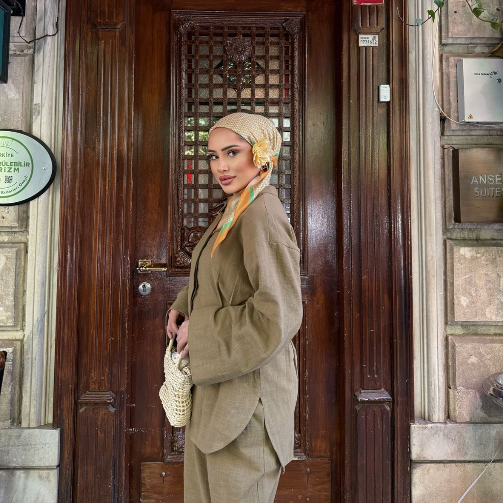 Sahil Linen Co-ord Olive Green