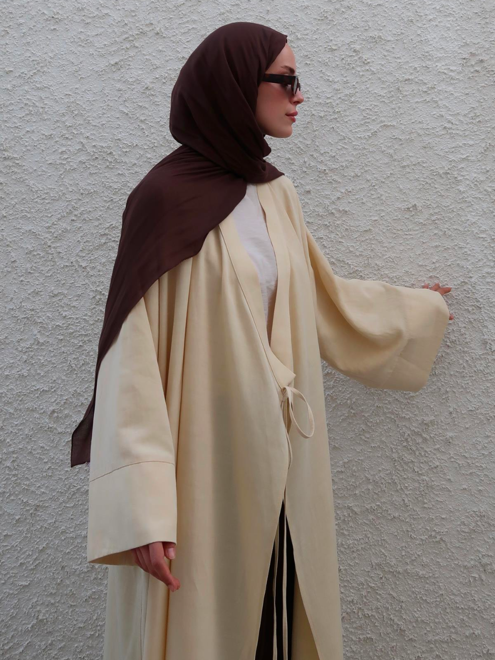 Butter Yellow Kimono Abaya
