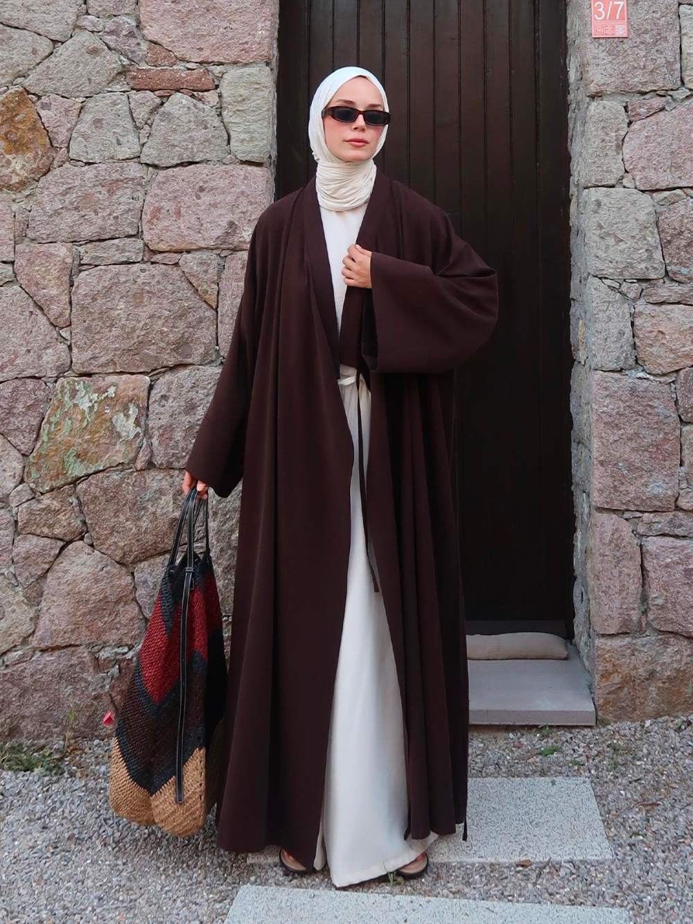 Brown Kimono Abaya