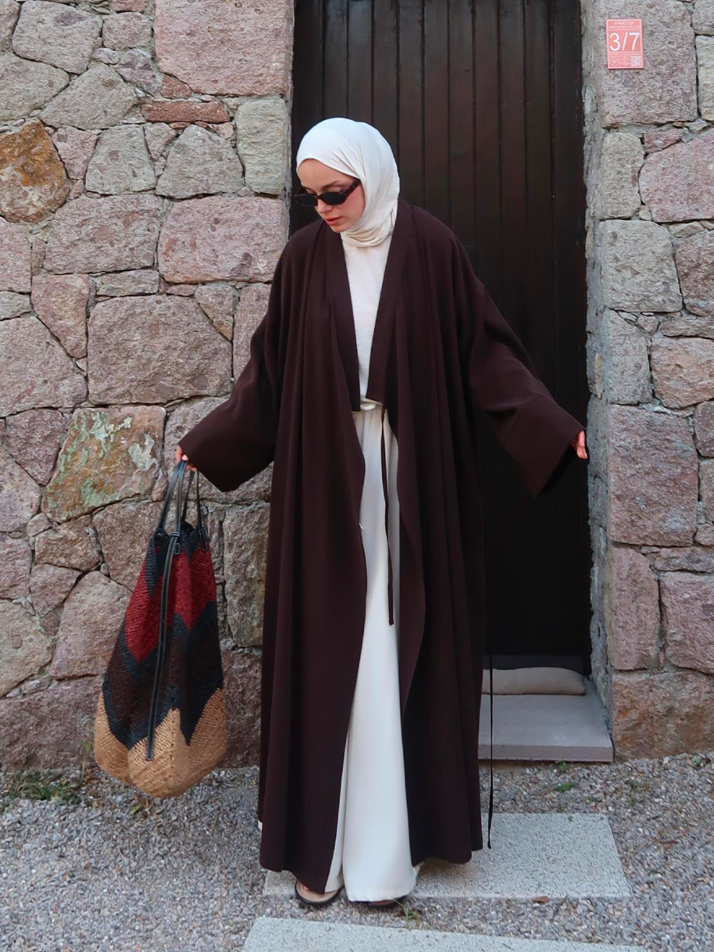 Brown Kimono Abaya