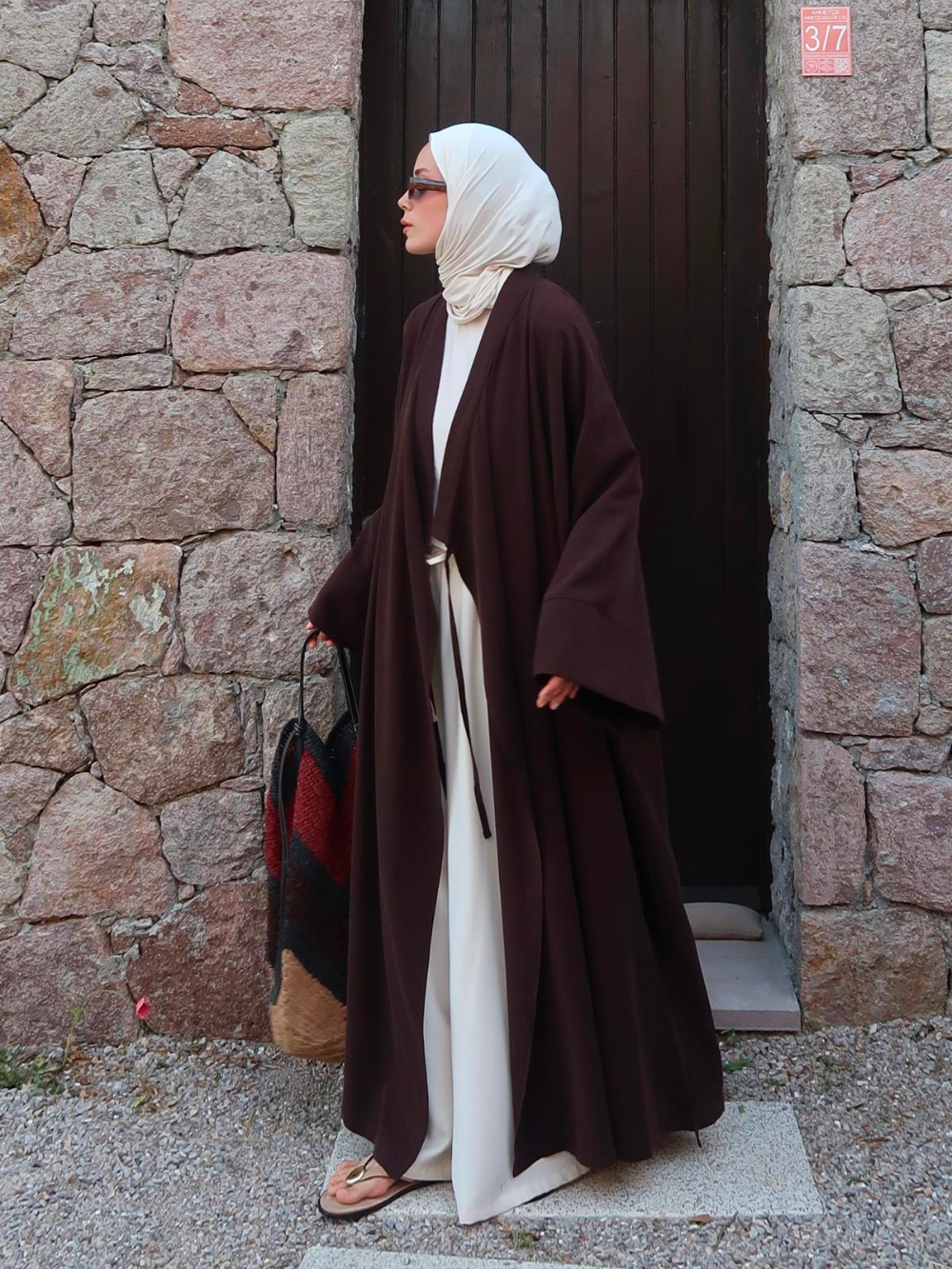 Brown Kimono Abaya