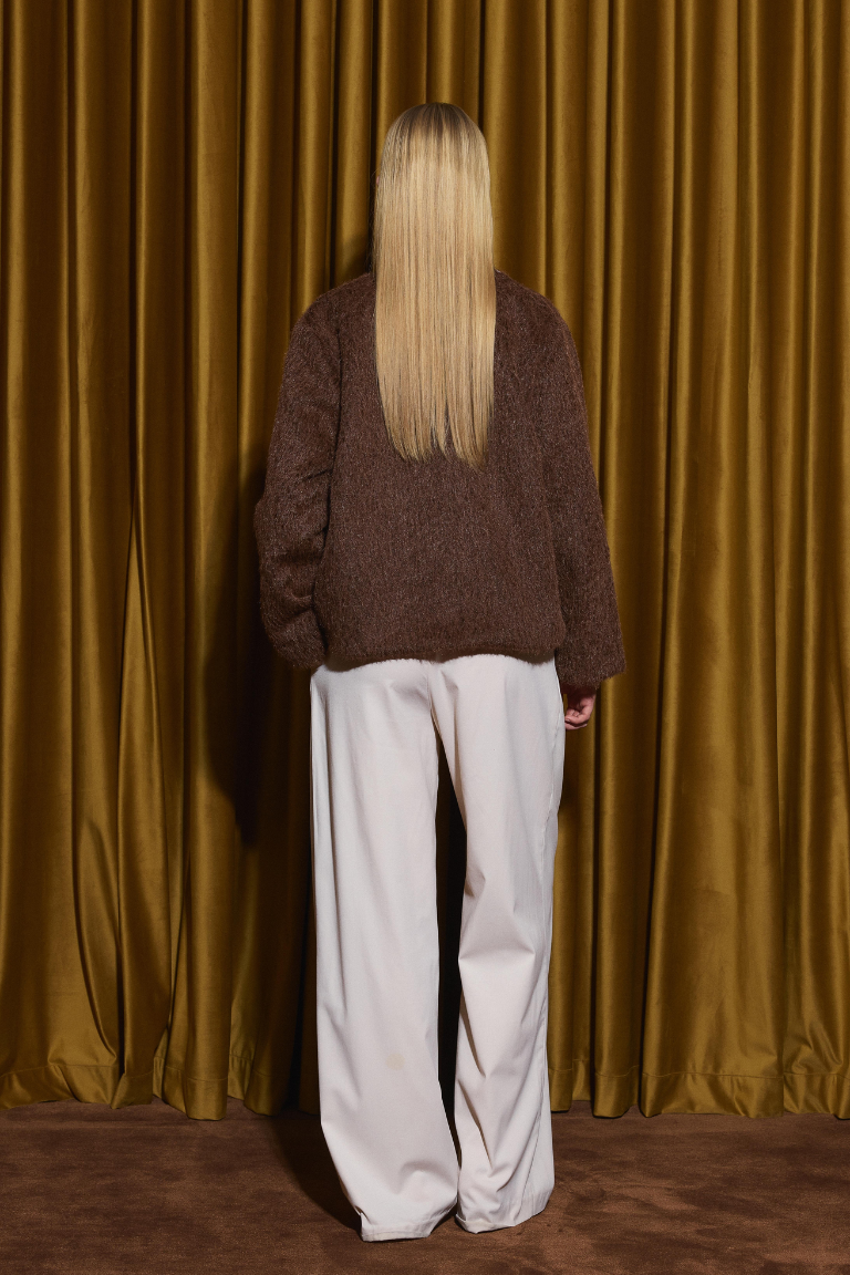 Seraphine Wide Collar Short Fur - Brown