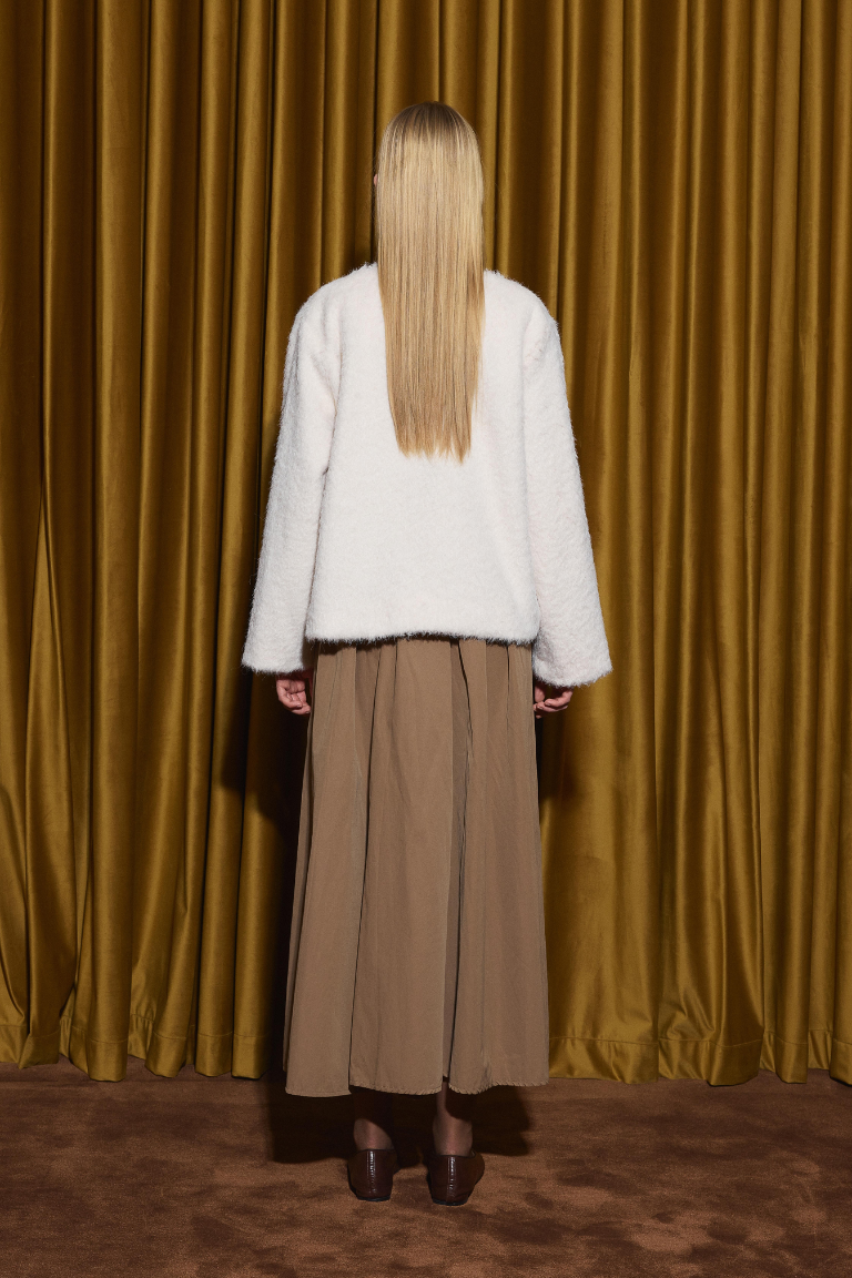 Seraphine Wide Collar Short Fur - Off-White