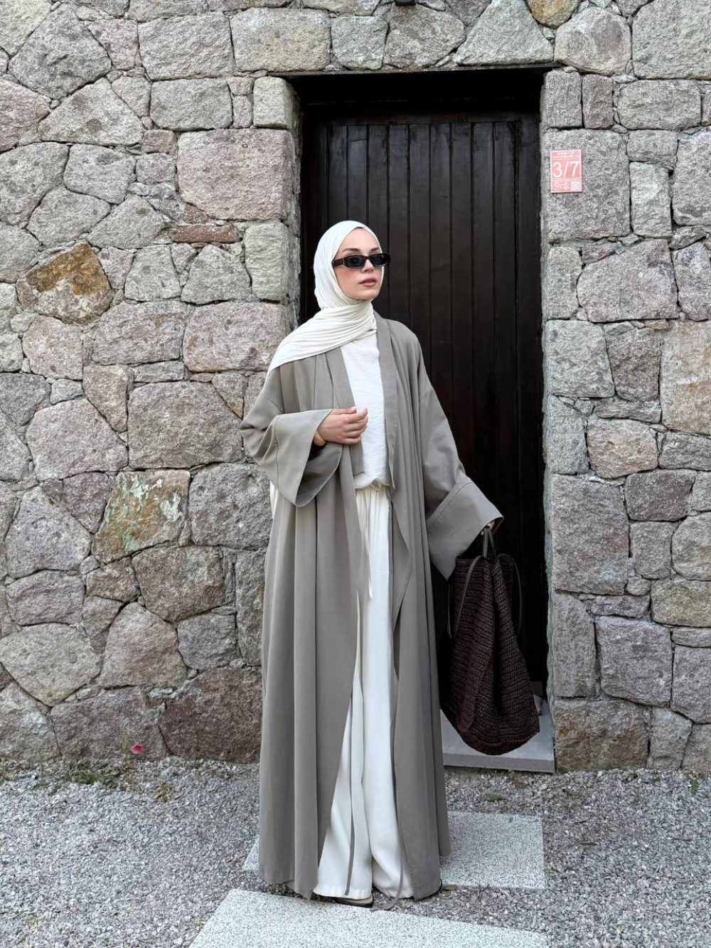 Khaki Kimono Abaya
