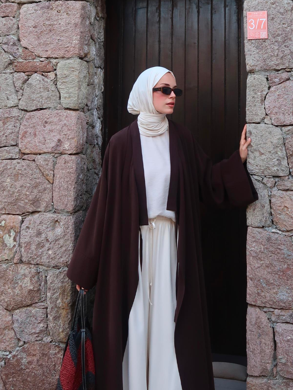 Brown Kimono Abaya
