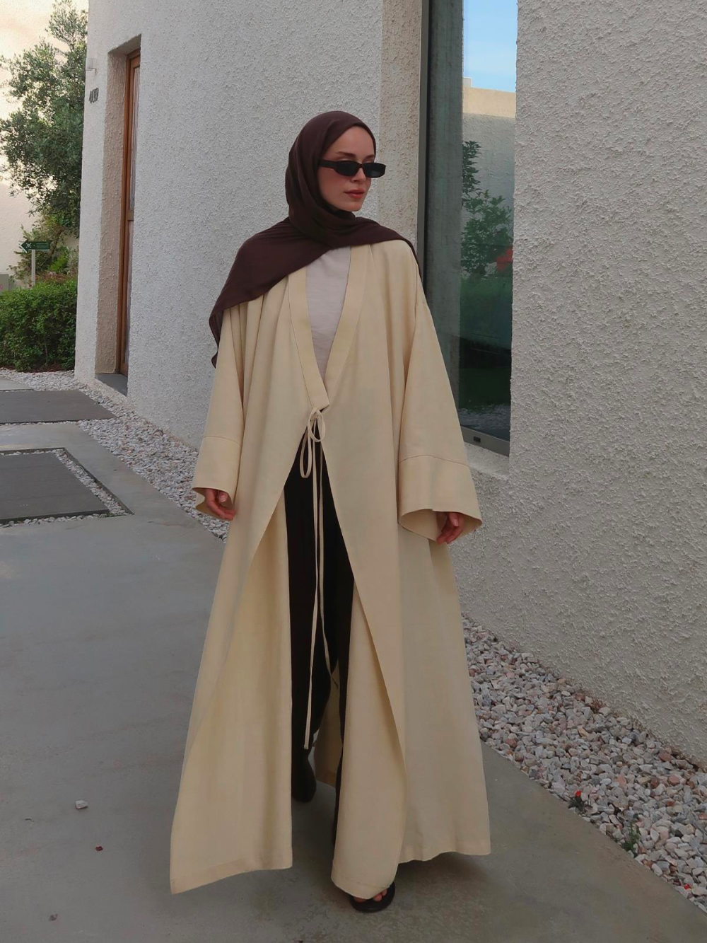 Butter Yellow Kimono Abaya