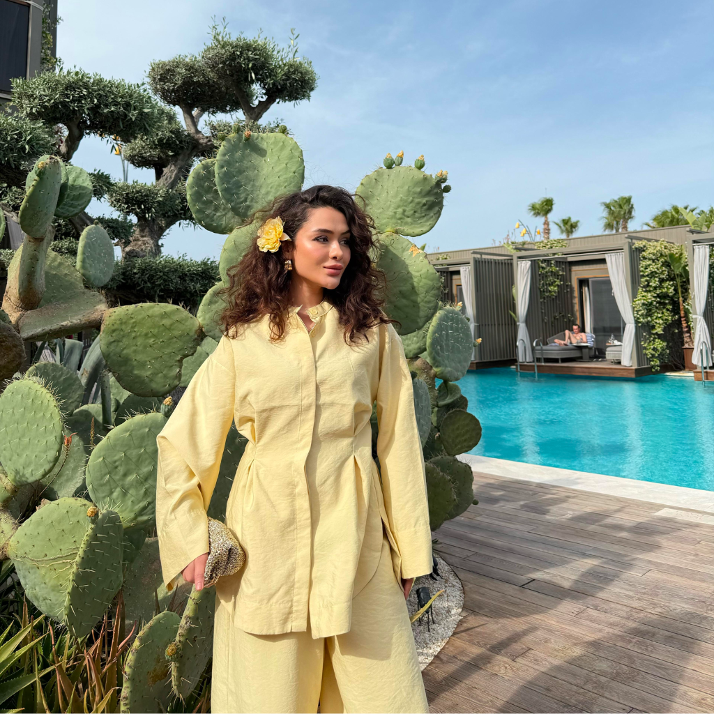 Sahil Cupra Co-ord Butter Yellow