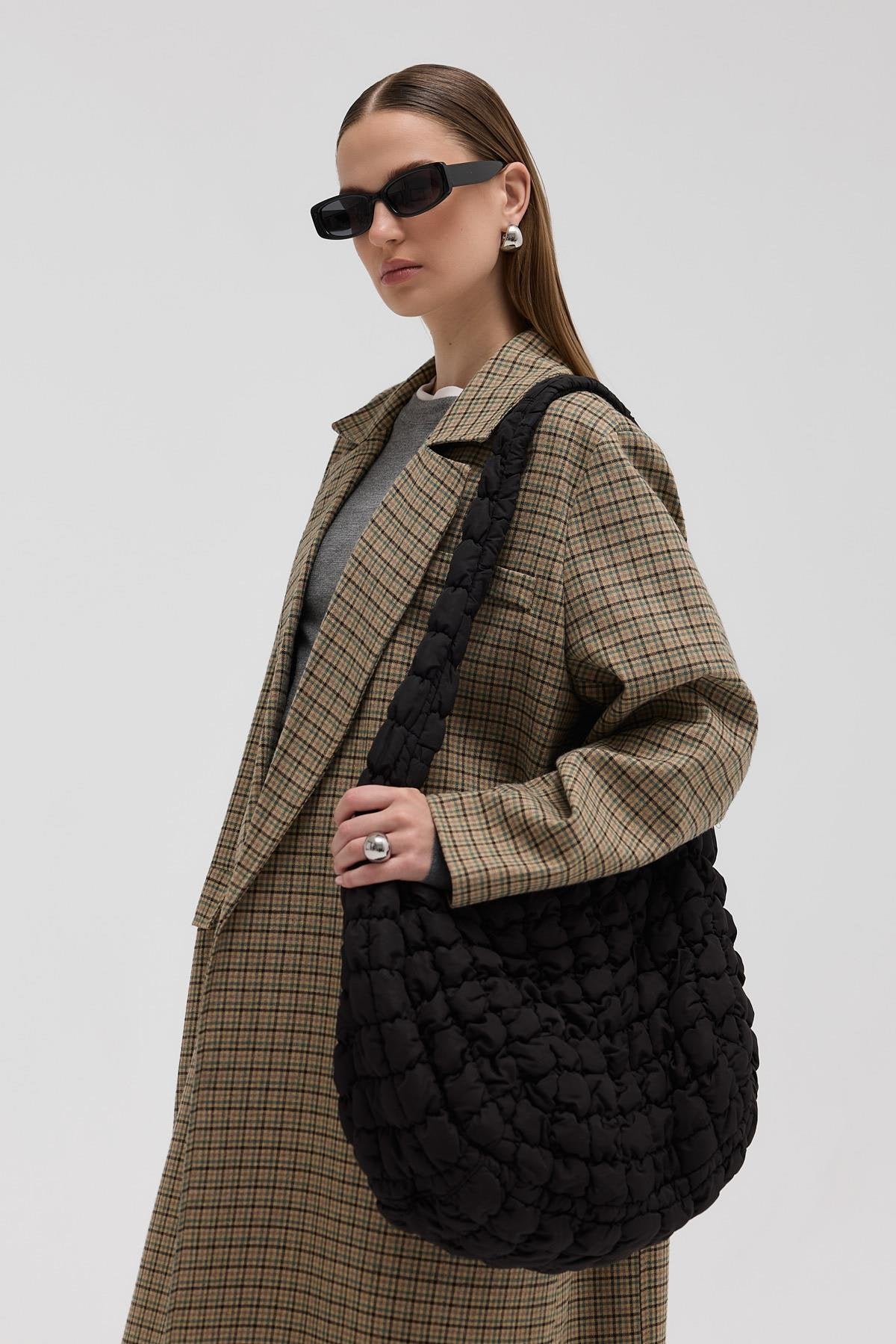 City Lightweight Plaid Coat