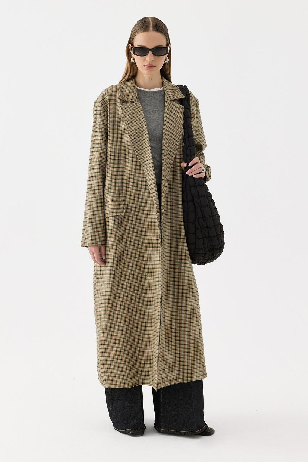 City Lightweight Plaid Coat