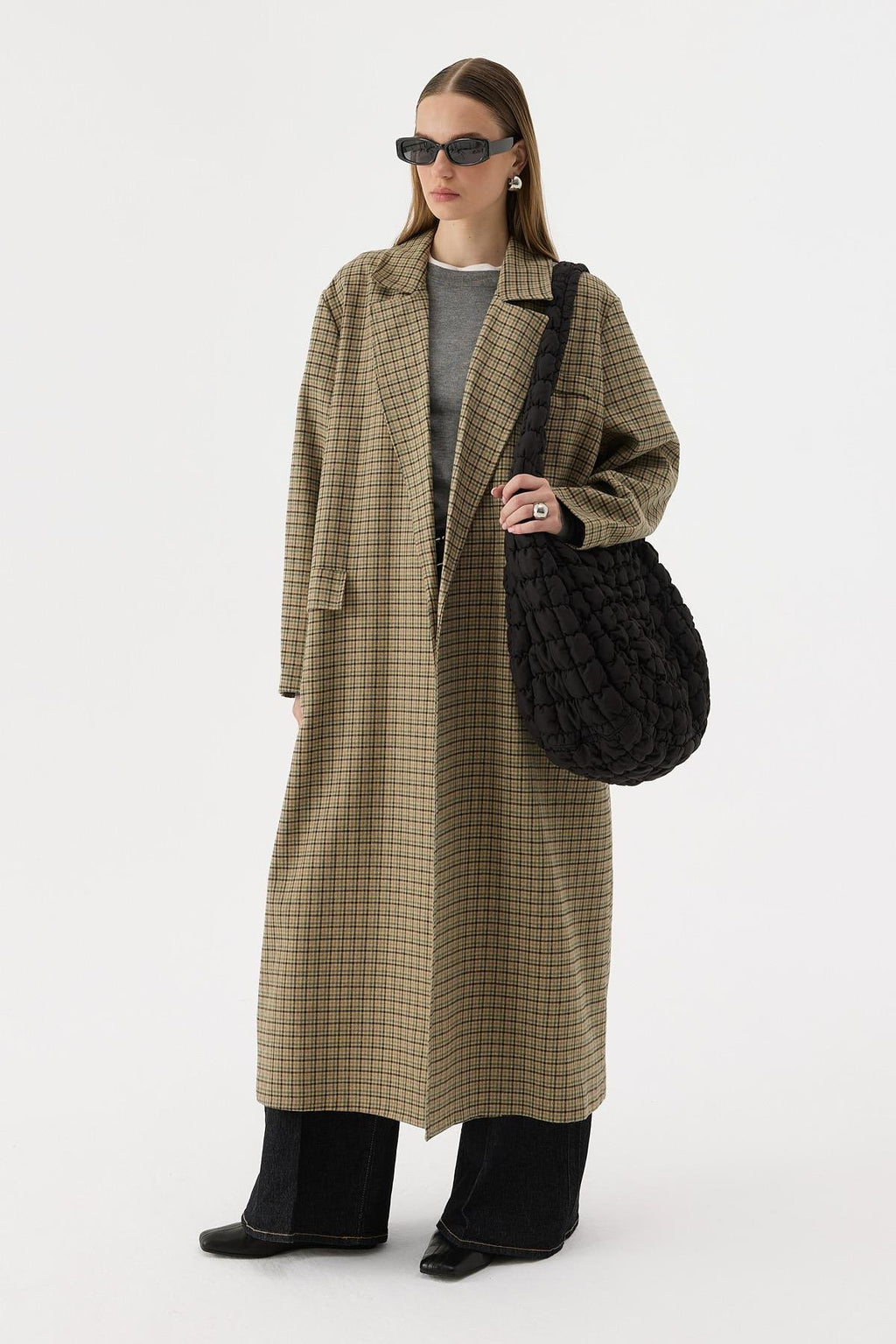 City Lightweight Plaid Coat